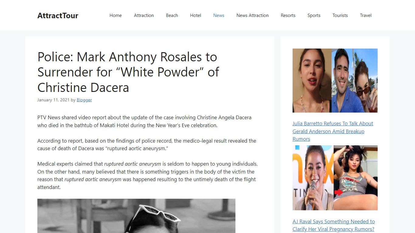 Police: Mark Anthony Rosales to Surrender for "White Powder" of ...